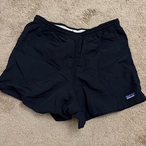 Patagonia Women’s Baggies Black Athletic Shorts Size Small Tie String Waist